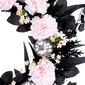 National Tree 26in. Pretty Morbid Pink Carnation Halloween Wreath - image 3