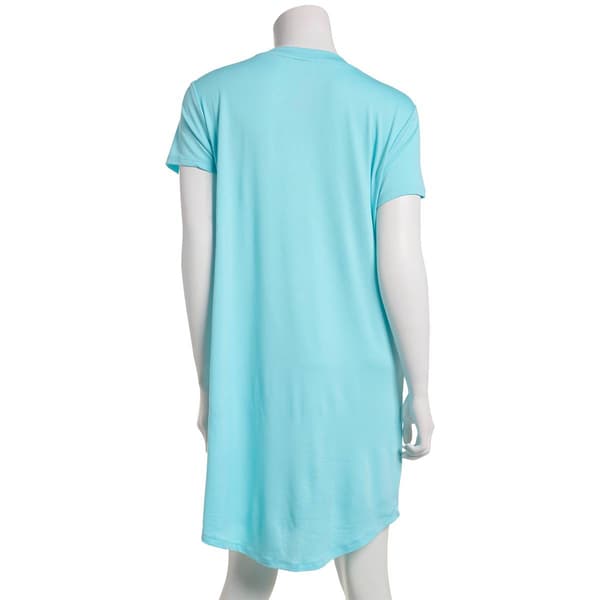 Womens Jaclyn Short Sleeve Flamingo Hibiscus Nightshirt