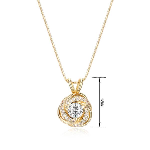 Forever Facets 18kt. Gold White Sapphire Necklace - image 