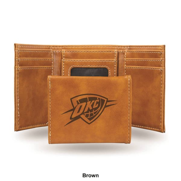 Mens NBA Oklahoma City Thunder Faux Leather Trifold Wallet