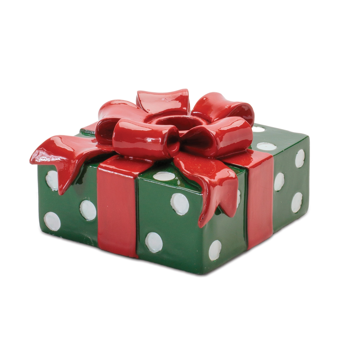 Melrose Holiday Present with Taper Candle Holder - Set of 3