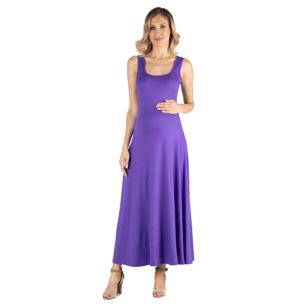 Womens 24/7 Comfort Apparel Slim A-Line Maternity Maxi - image 