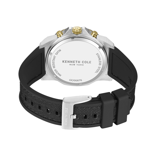 Mens Kenneth Cole New York® Chronograph Black Watch-KCWGO0087603