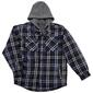 Mens Smith''s Sherpa Lined Flannel Shirt Jacket - Navy/Black - image 1