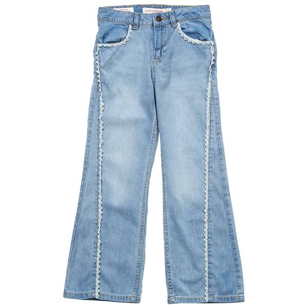 Girls (7-16) Lucky Brand Mid Rise Crochet Trim Flare Jeans