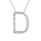 1/20cttw. Natural Diamond Sterling Silver Letter D Pendant - image 1