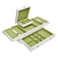 Mele & Co. Everly Wooden Triple Lid Jewelry Box - image 1