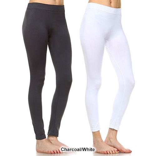 Womens White Mark 2pk. Solid Skinny Leggings