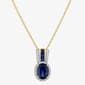 Nova Star(R) Lab Created Blue Sapphire & Lab Grown Diamond Pendant - image 1