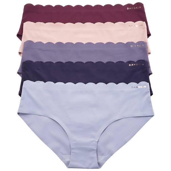 Womens Danskin 5pk. Rose Gold Logo Hipster Panties - DS7254-5PKBR - image 