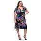 Plus Size 24/7 Comfort Apparel Black Paisley Faux Wrap Dress - image 4