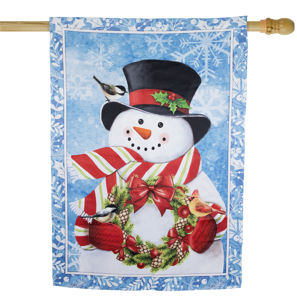 Northlight Snowman with Top Hat Outdoor Christmas House Flag