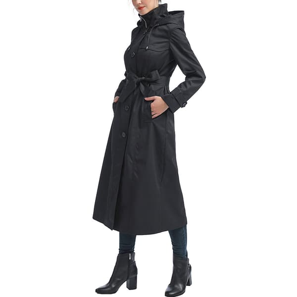 Womens BGSD Waterproof Hooded Long Rain Coat