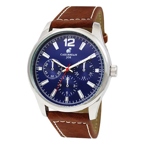 Mens Caribbean Joe Silver-Tone Watch - CJ7040SLBNNV - Boscov's