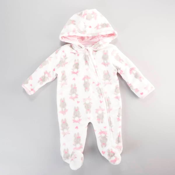Baby Girl &#40;3-9M&#41; Little Beginnings&#40;R&#41; Bunny Fleece Coverall - image 