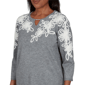 Womens Alfred Dunner Regent Street Floral Soutache Sweater - image 5
