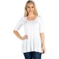 Womens 24/7 Comfort Apparel Elbow Sleeve Swing Tunic Top - image 1