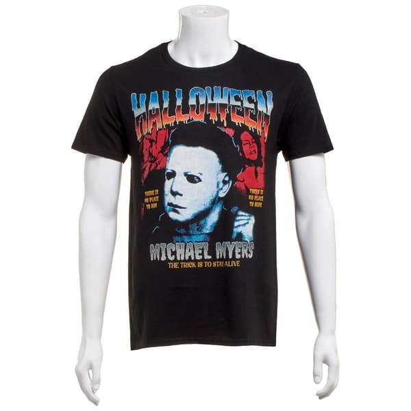 Young Mens Michael Meyers Halloween Graphic Tee - image 