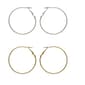 Freedom Duo Clutchless Gold/Silver Hoop Earrings - image 1