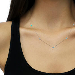 Diamond Classics&#8482; 1/2ctw. Blue Diamond Station Chain Necklace