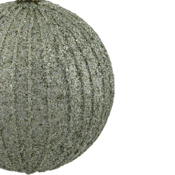 Northlight Holographic Glitter Tea Green Christmas Ball Ornament