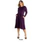 Plus Size 24/7 Comfort Apparel Long Sleeve Pleated Midi Dress - image 11