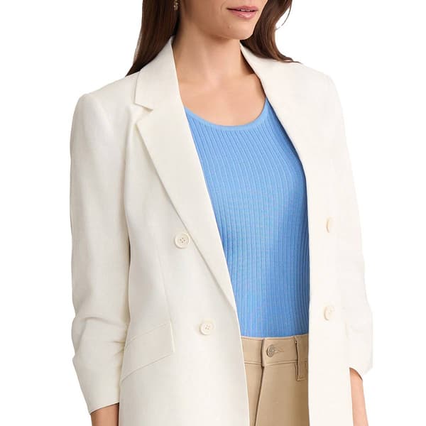 Womens Jones New York 3/4 Sleeve Faux Double Breasted Blazer