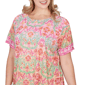 Plus Size Ruby Rd. Hothouse Florals Short Sleeve Damask Tee - image 5