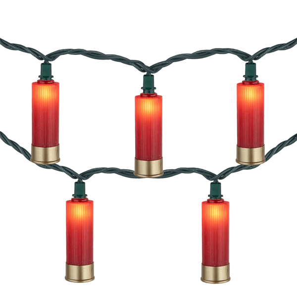 Northlight Shotgun Shells Red Patio Light Set, 10ct