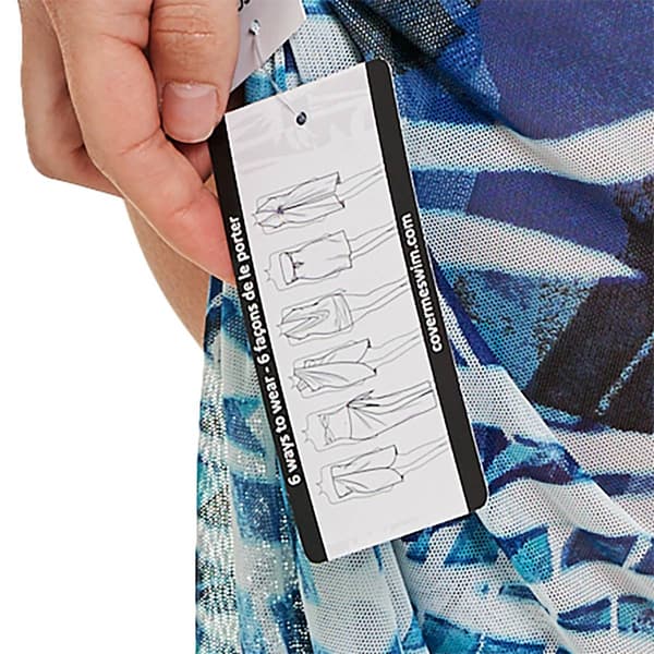 Womens Cover Me Solid Long Mesh Sarong Pareo Swim Cover-Up