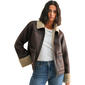 Womens CITY BLUES Zip Front Faux Shearling Jacket - image 1