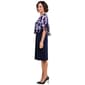 Womens Connected Apparel Floral Capelet Overlay Shift Dress - image 4