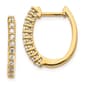 Pure Fire 14kt. Gold 1/3ctw. Diamond Hinged Hoop Earrings - image 1