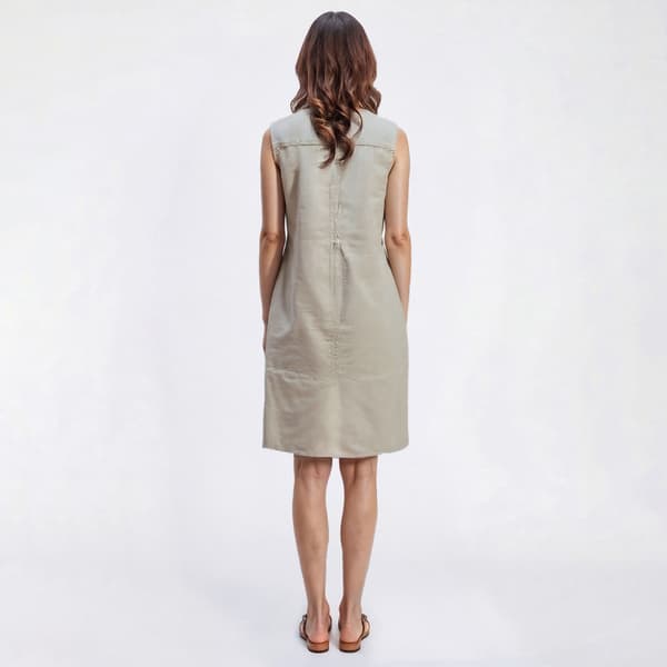 Womens Dash Sleeveless Pintuck Solid Shift Dress