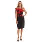 Womens Connected Apparel Sleeveless Color Block Ottoman Dress - image 1