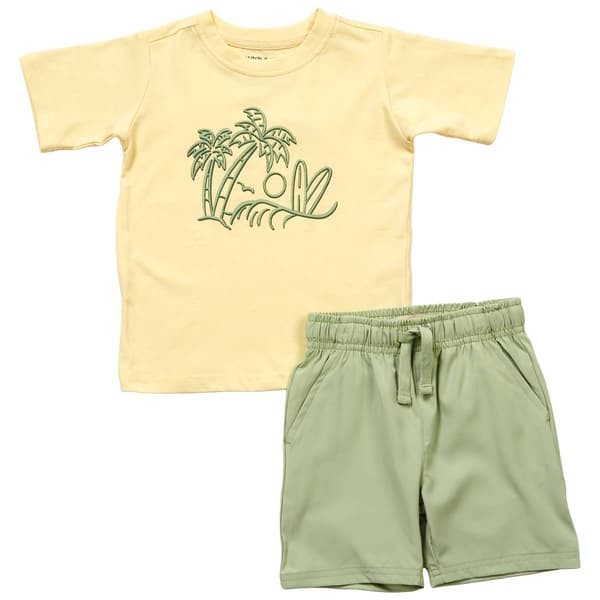 Toddler Boy Stitch & Stone Beach Tee & Tech Shorts Set - image 