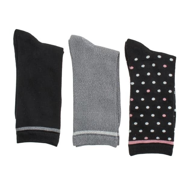 Womens HUE 3pk. Dot Crew Socks