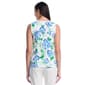 Womens Rafaella® Sleeveless Pom Pom Floral Button Front Blouse - image 2