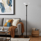 HomeRoots 73in. Black & White Torchiere Floor Lamp - image 2