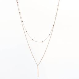 Design Collection Gold-Tone 18in. Necklace with Bar Pendant