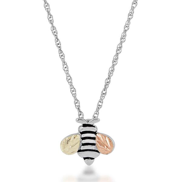 Gold Classics&#40;tm&#41; Black Hills Gold Sterling Silver Bee Pendant - image 