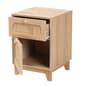 Baxton Studio Elsbeth Light Brown Wood 1-Drawer End Table - image 3