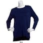 Womens Retrology Crew Neck Button Sleeve Side Slit Sweater - image 6