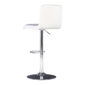 Linon Home Decor Brandt White Faux Leather Adjustable Barstool - image 4