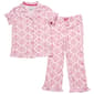 Toddler Girl Sincerely Jules Ditsy Diamonds Capri Pajama Set - image 1