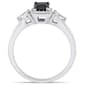 Radiant Rainbow&#8482; 10kt. Diamond & Sapphire Engagement Ring - image 3