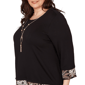 Plus Size Alfred Dunner Seville Bold Floral Border Trim Blouse - image 5