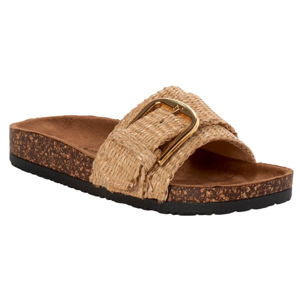 Womens Elizabeth & Nicole Single Band Buckle Slides