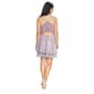 Juniors Emerald Sundae Lilac Shimmer Tiered Skater Dress - image 2