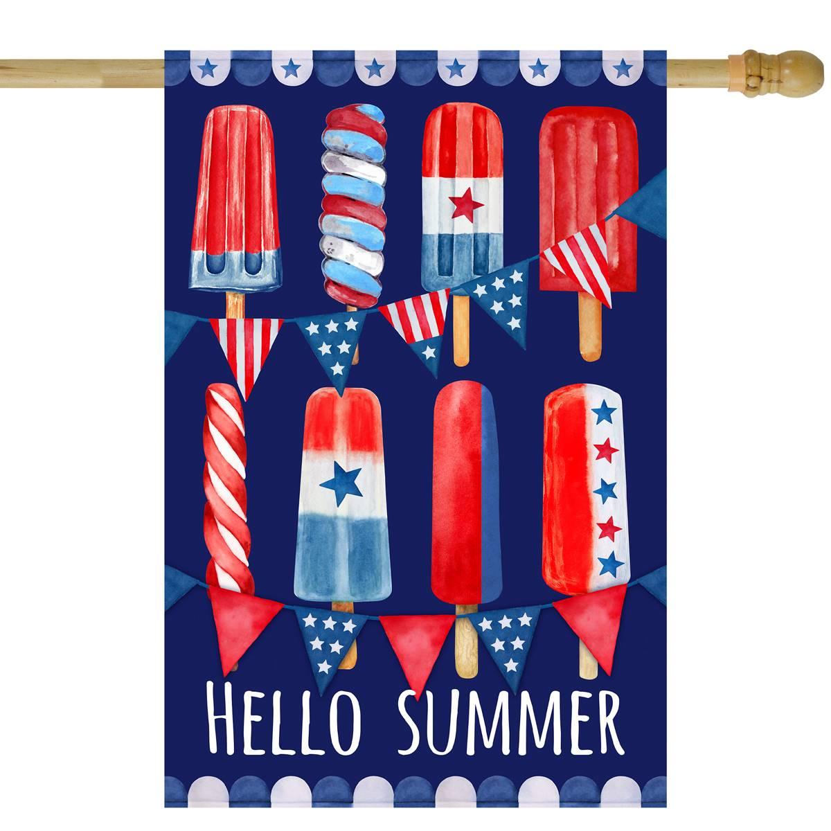 Northlight Seasonal 28in. Hello Summer Popsicle Garden Flag